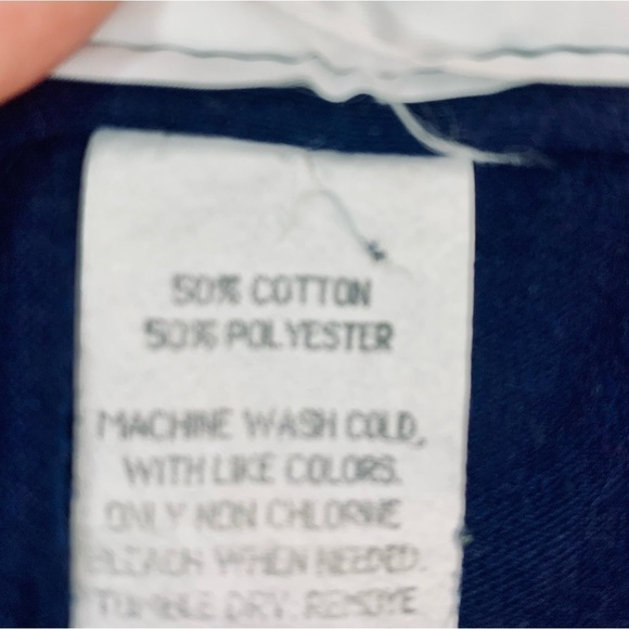 Endless Designs T-Shirt 2XL Navy Blue Embroidered Floral Design Cotton Poly - Picture 10 of 13